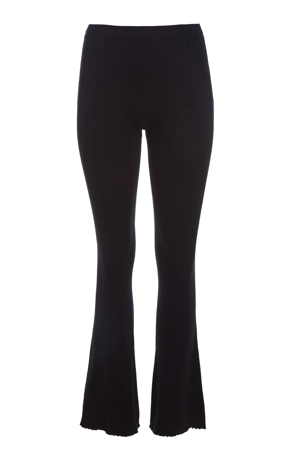 Alicia Pant en noir antilope mérinos fil