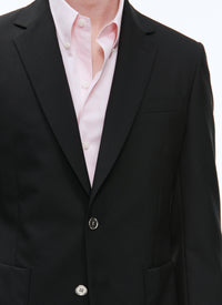 Veste de costume boutonnée en laine - Noir