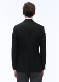 Veste de costume boutonnée en laine - Noir