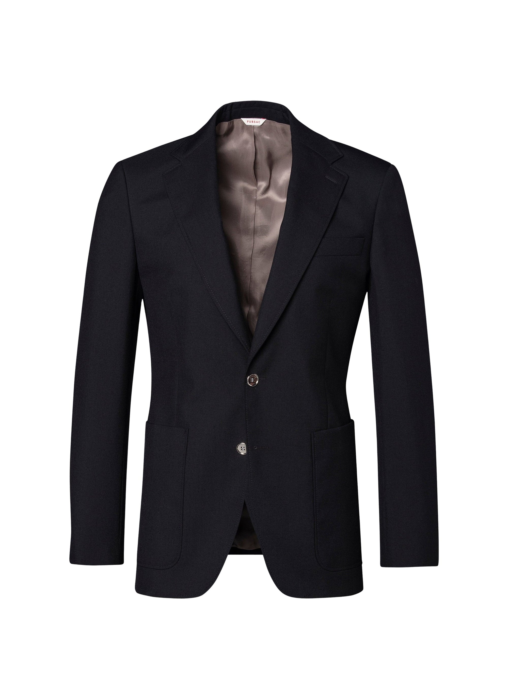 Veste de costume boutonnée en laine - Noir