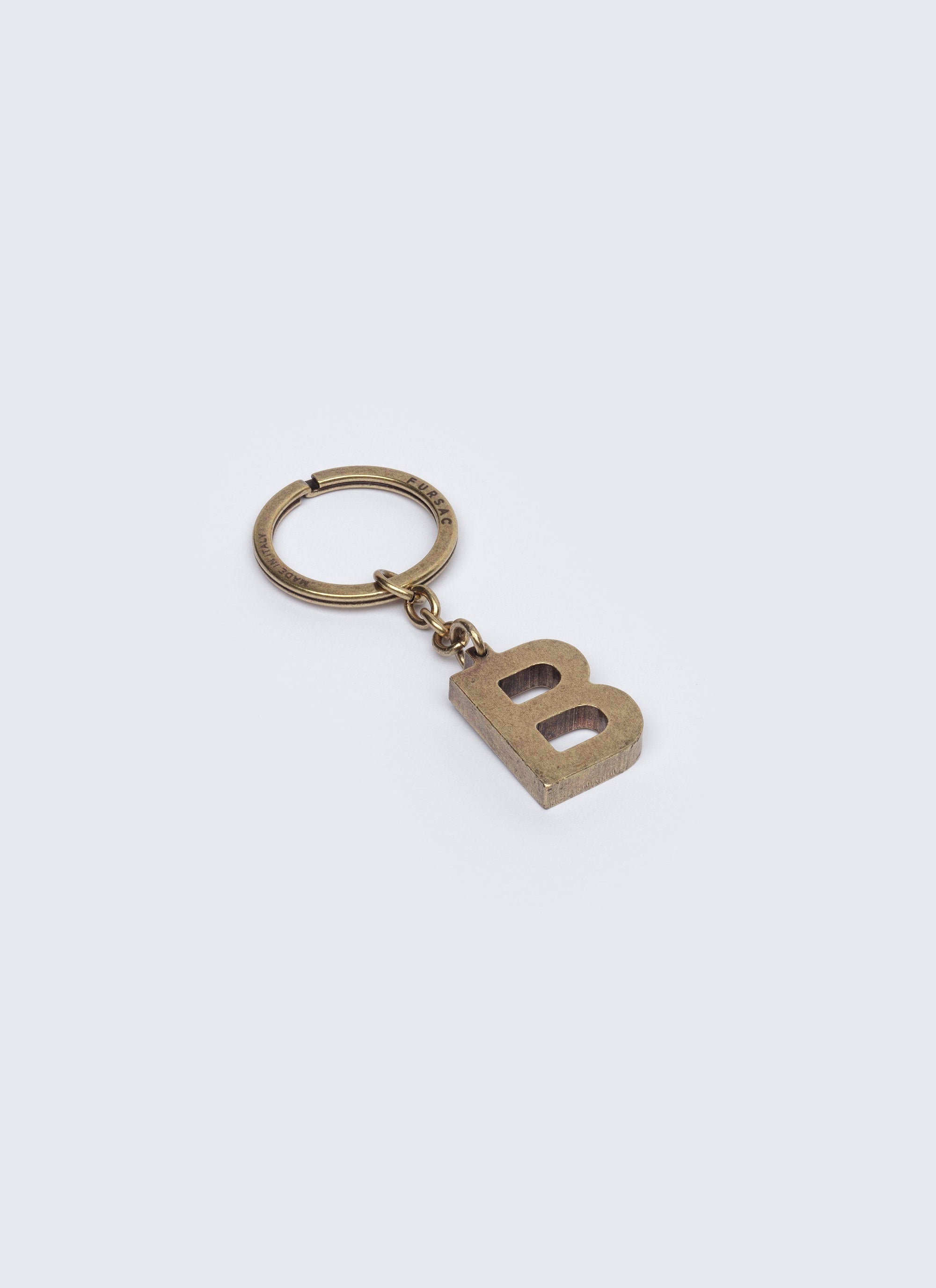 Keyring letter B in brass - Metal