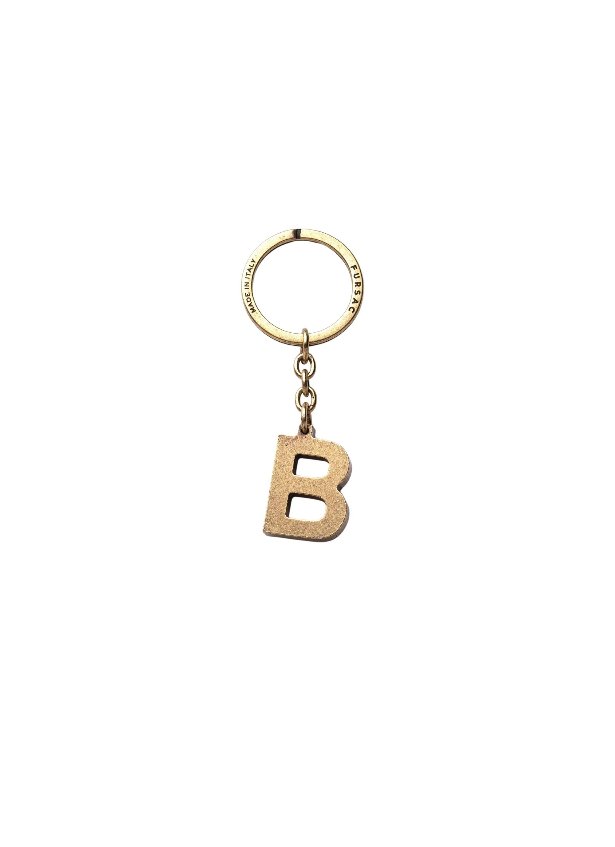 Keyring letter B in brass - Metal