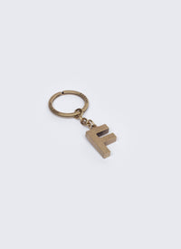 Keyring letter F, brass - Metal