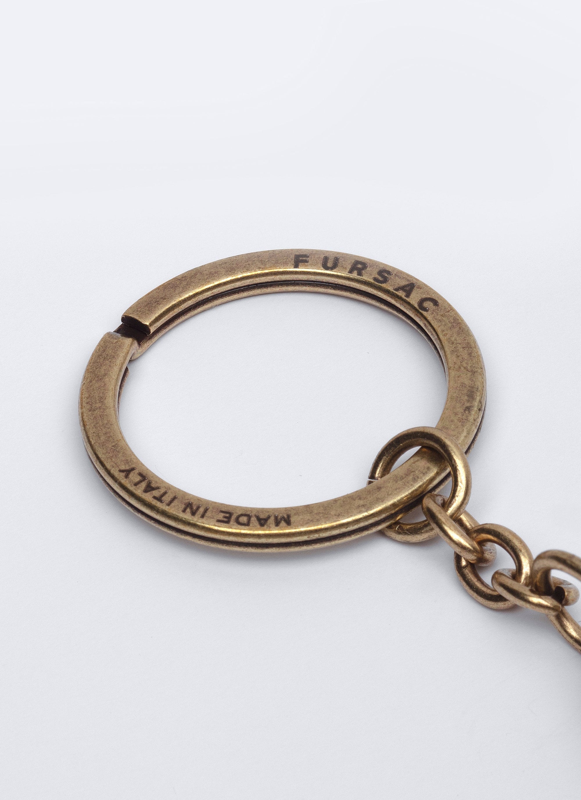 Keyring letter F, brass - Metal