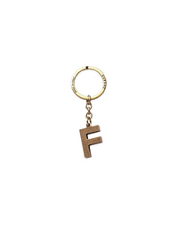 Keyring letter F, brass - Metal