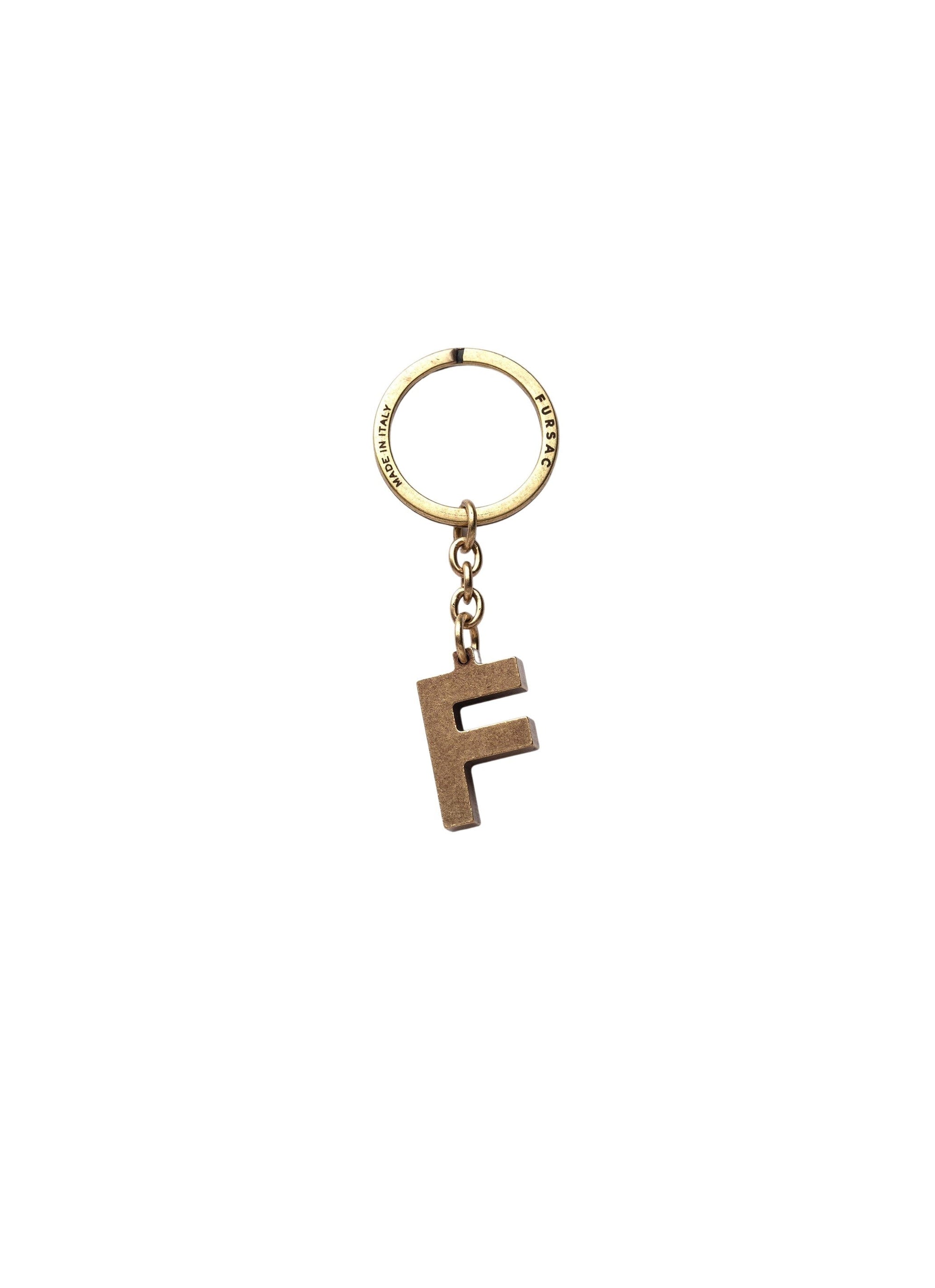 Keyring letter F, brass - Metal