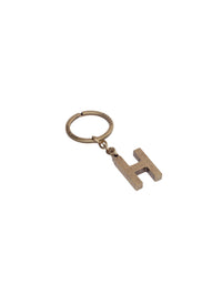 Keyring letter H in brass - Gilded brass