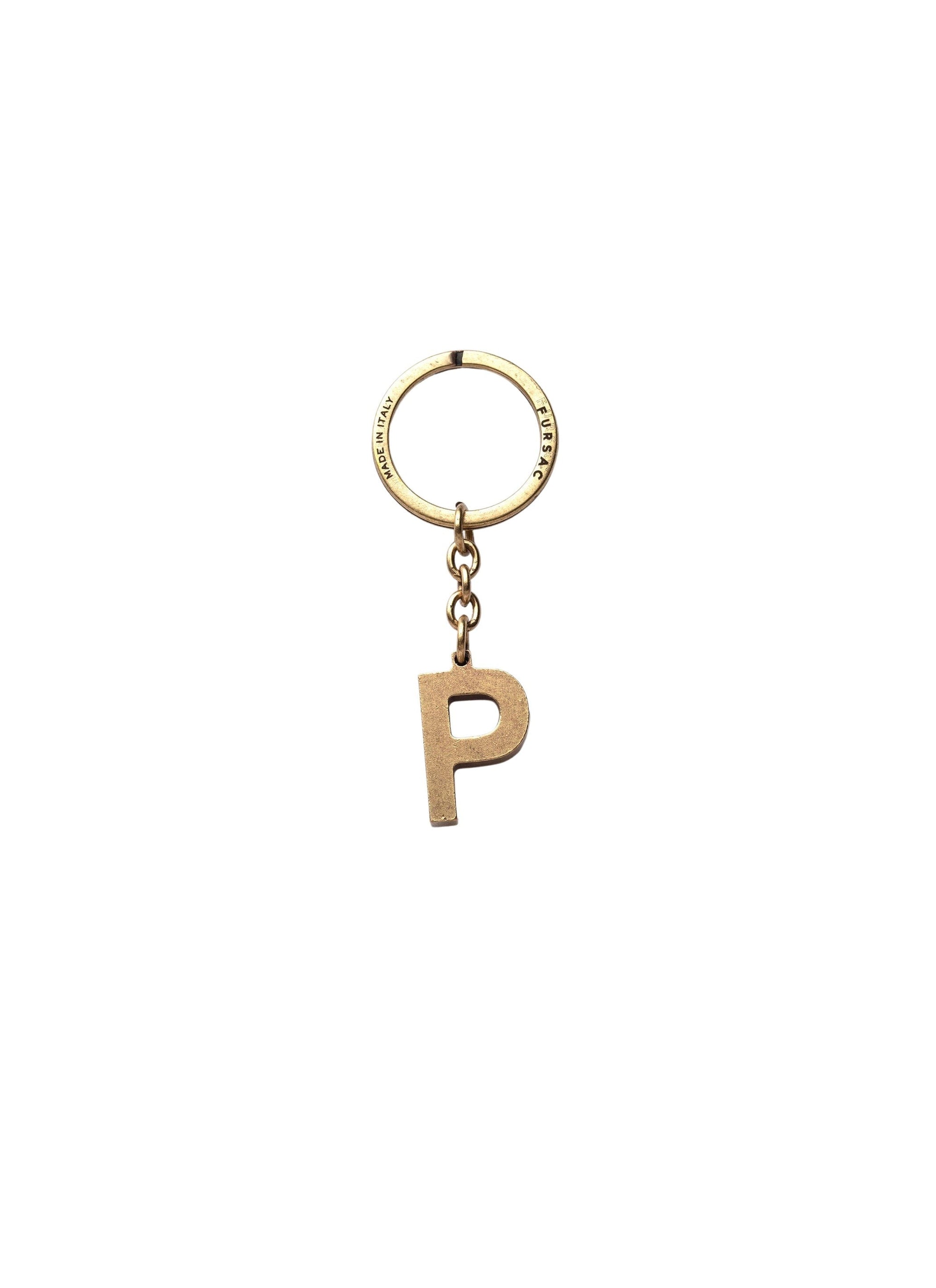 Porte-clés lettre P en laiton - Métal