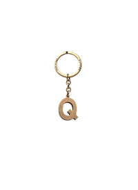 Porte-clés lettre Q en laiton - Laiton doré