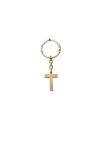 Porte-clés lettre T en laiton - Laiton doré