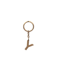 Porte-clés lettre Y en laiton - Laiton doré