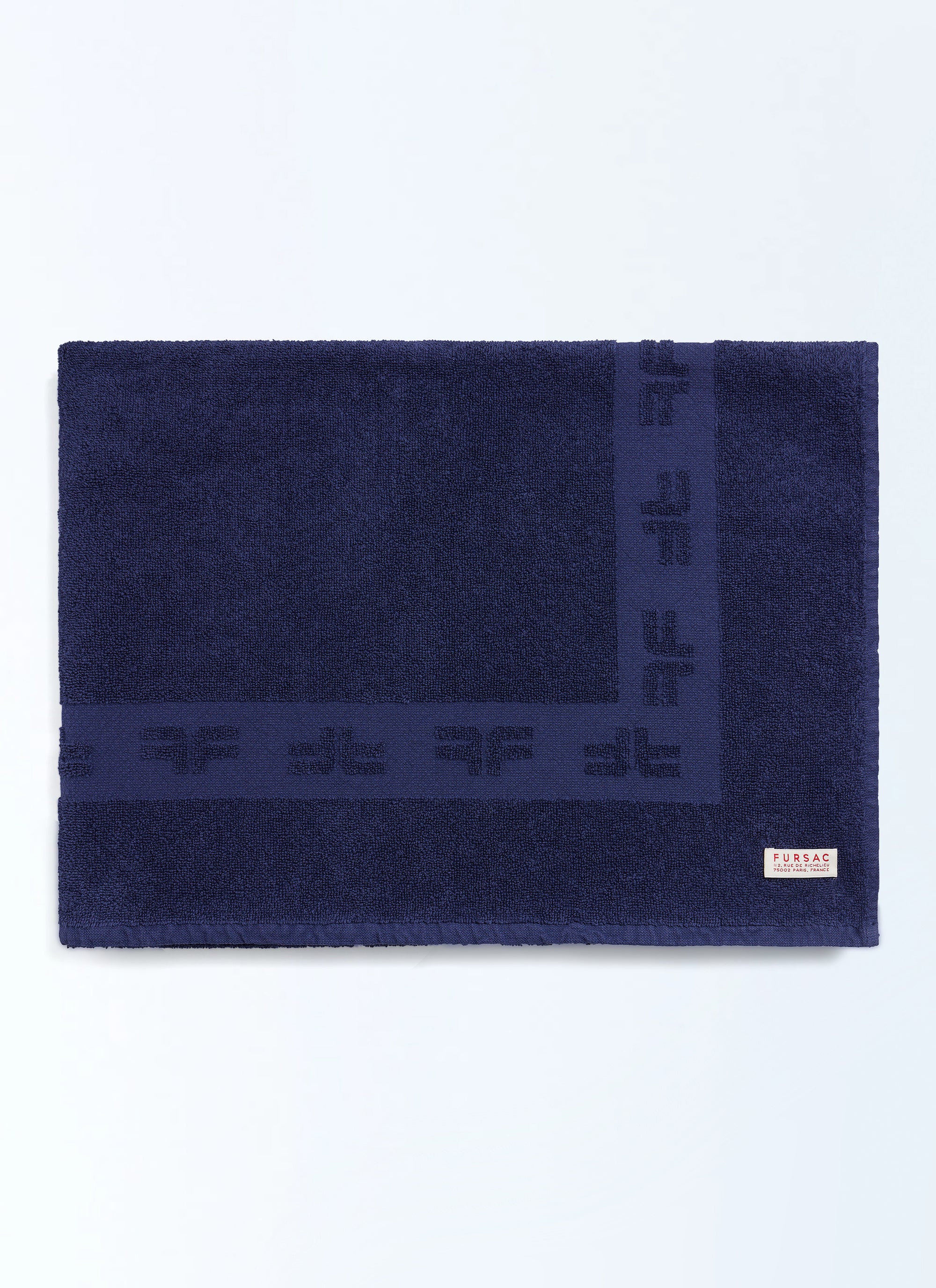 Serviette de plage en coton - Bleu Marine