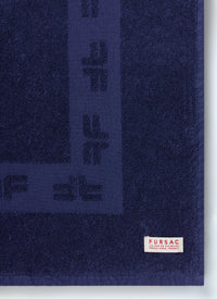 Serviette de plage en coton - Bleu Marine