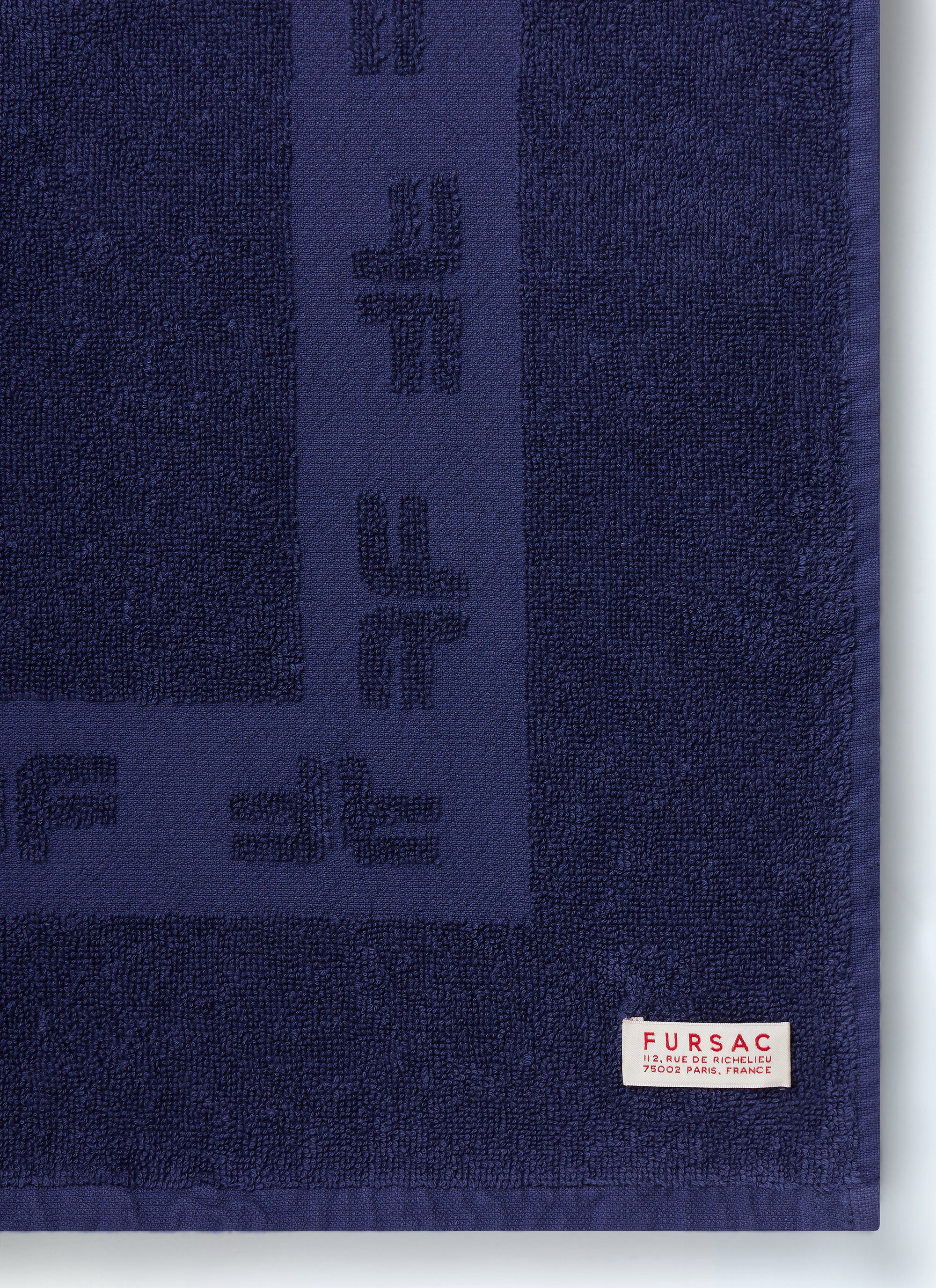 Serviette de plage en coton - Bleu Marine