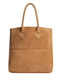 Bag with suede patch pockets - Camel