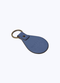Leather keyring with pipe design - Blue