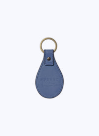 Leather keyring with pipe design - Blue
