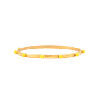 Bracelet Dots doré à l'or fin et émail - Jaune