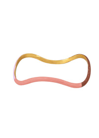 Bracelet Flow doré à l'or fin et émail - Nude & Lilas & Marron