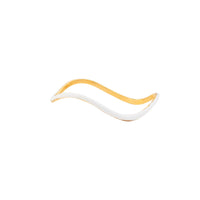 Bracelet Flow doré à l'or fin et émail - Blanc