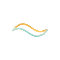 Bracelet Flow doré à l'or fin et émail - Turquoise