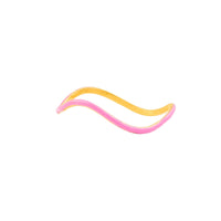 Bracelet Flow doré à l'or fin et émail - Rose