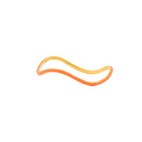 Bracelet Flow doré à l'or fin et émail - Orange