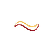 Bracelet Flow doré à l'or fin et émail - Rouge