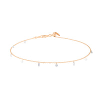 2qty NEW / Bracelet Danaé 9 diamants-Rose