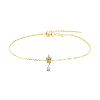 Bracelet Séléné Étoile pavée de diamants - Or Jaune