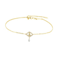Bracelet Séléné Œil pavé de diamants - Or Jaune