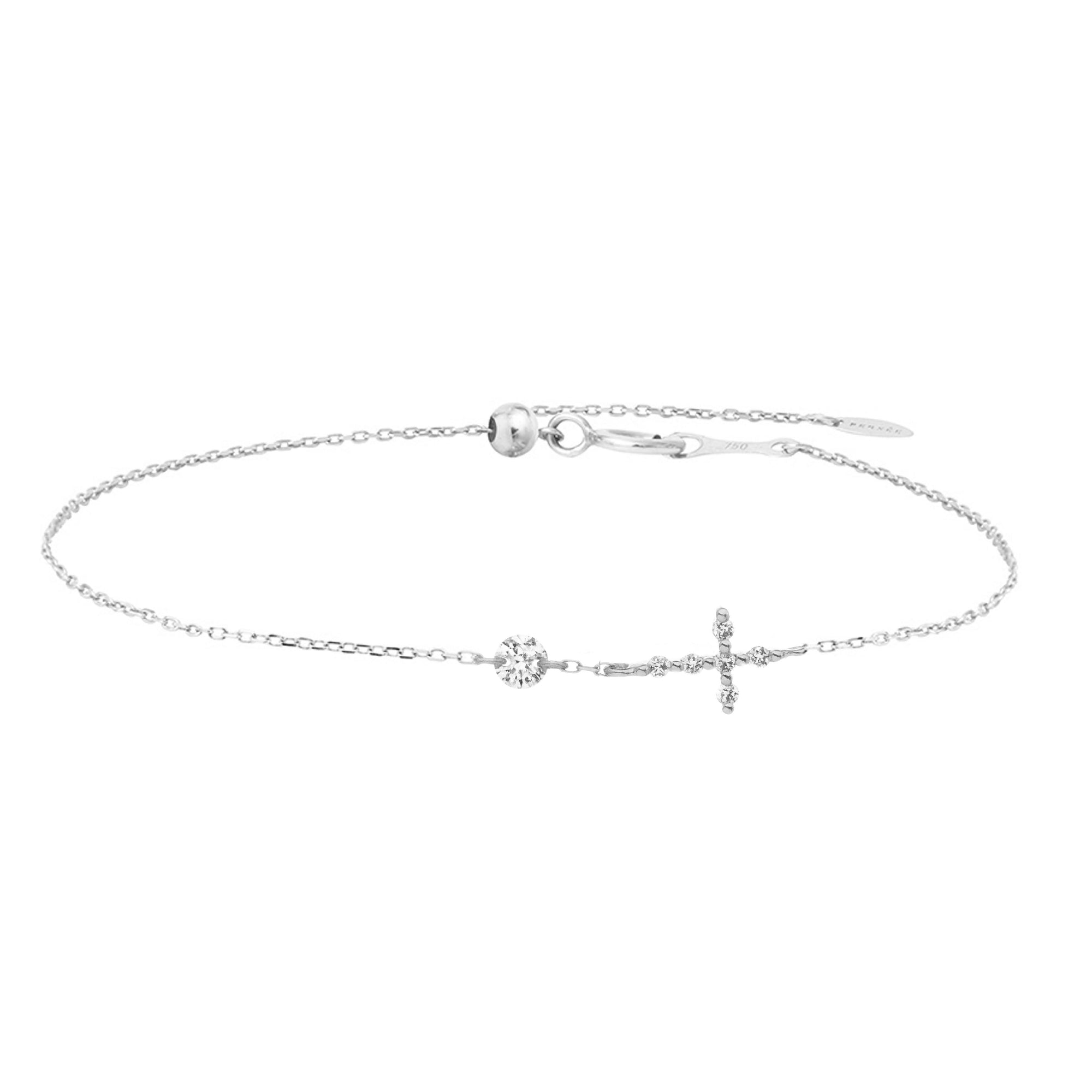 1qty NEW / Bracelet croix-Blanc