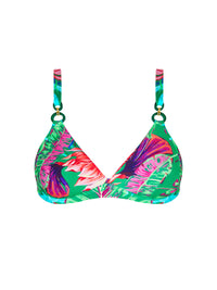 Haut de bikini triangle Paradis Sauvage imprimé - Vert Sauvage