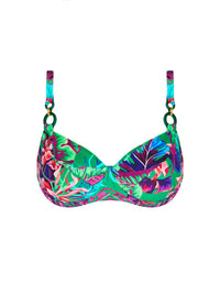Paradis Sauvage printed balconnet bikini top - Vert Sauvage