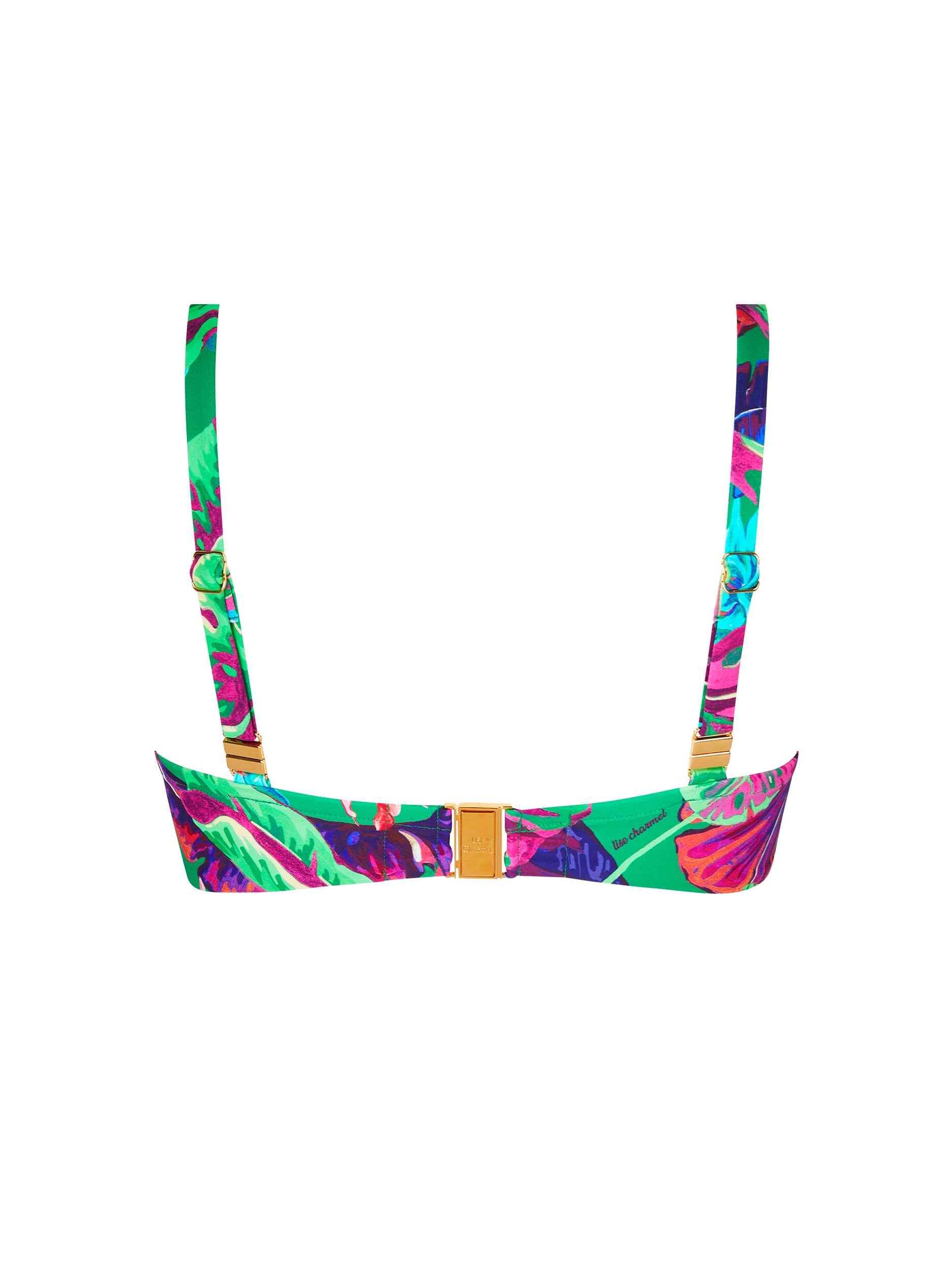 Paradis Sauvage printed balconnet bikini top - Vert Sauvage