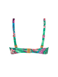 Haut de bikini triangle Paradis Sauvage imprimé - Vert Sauvage