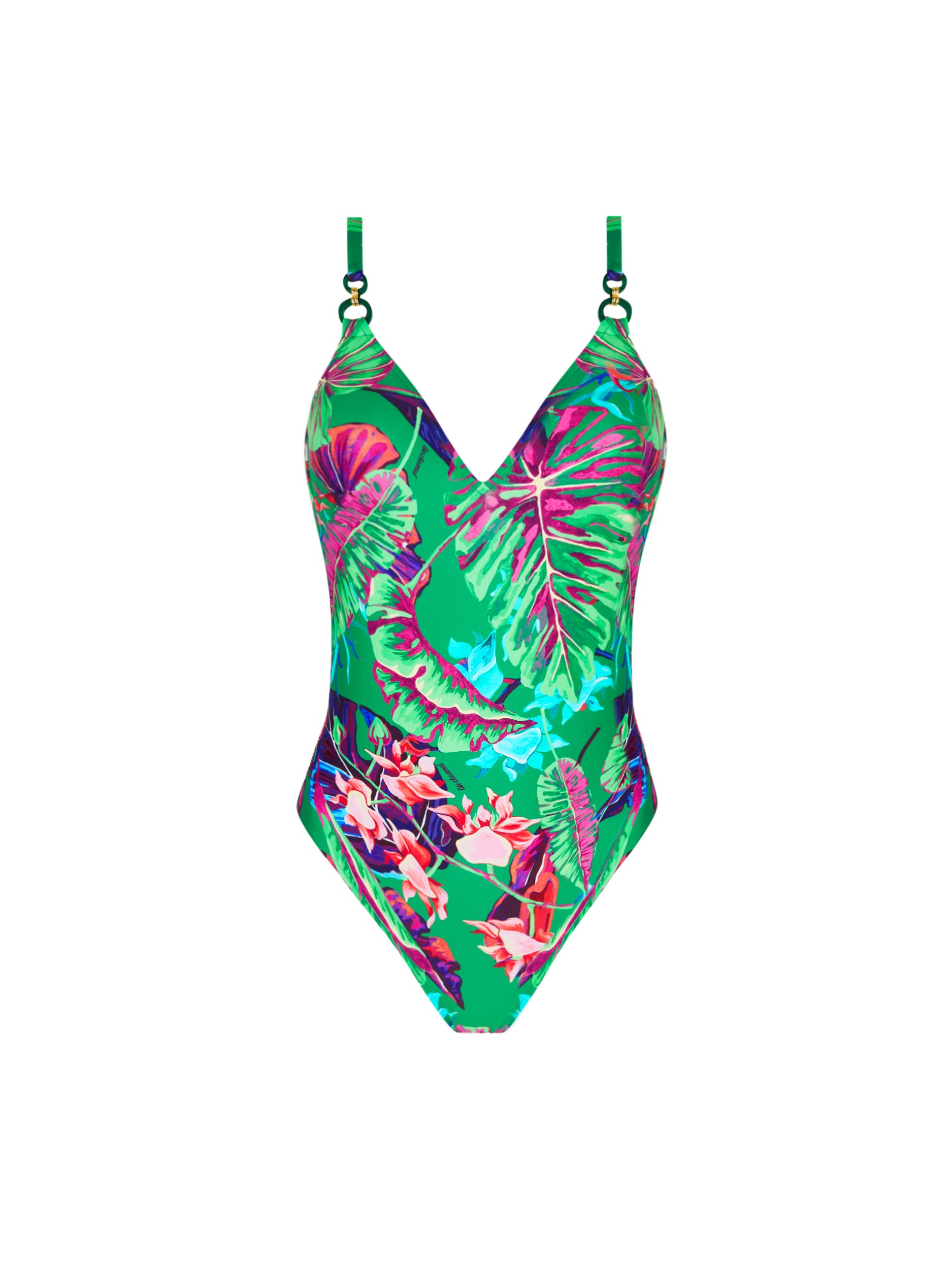 Maillot une pièce Paradis Sauvage imprimé - Vert Sauvage