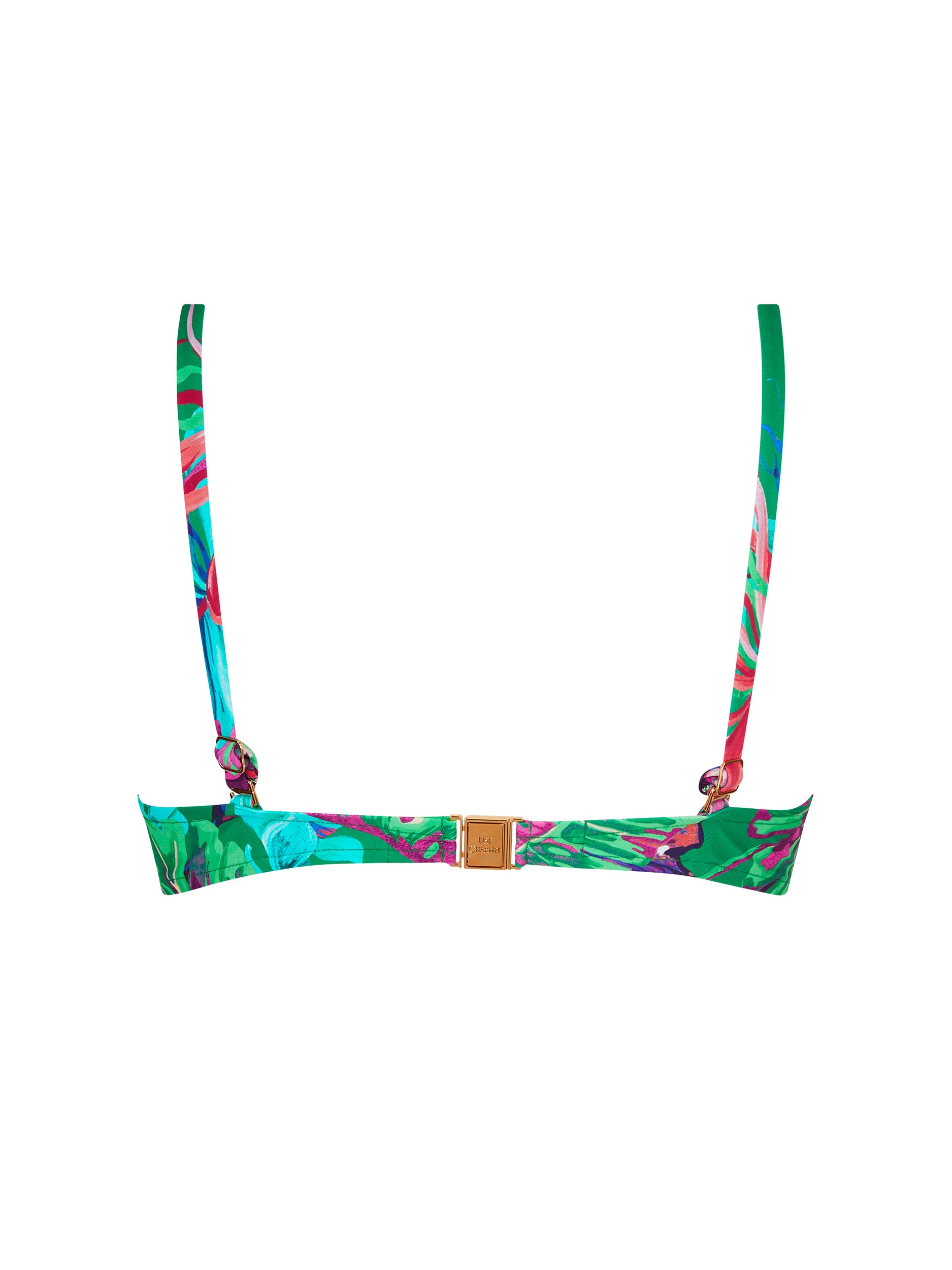 Paradis Sauvage printed balconnet bikini top - Vert Sauvage