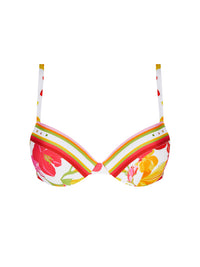 Envolée Florale printed triangle bikini top - Floral Bouquet