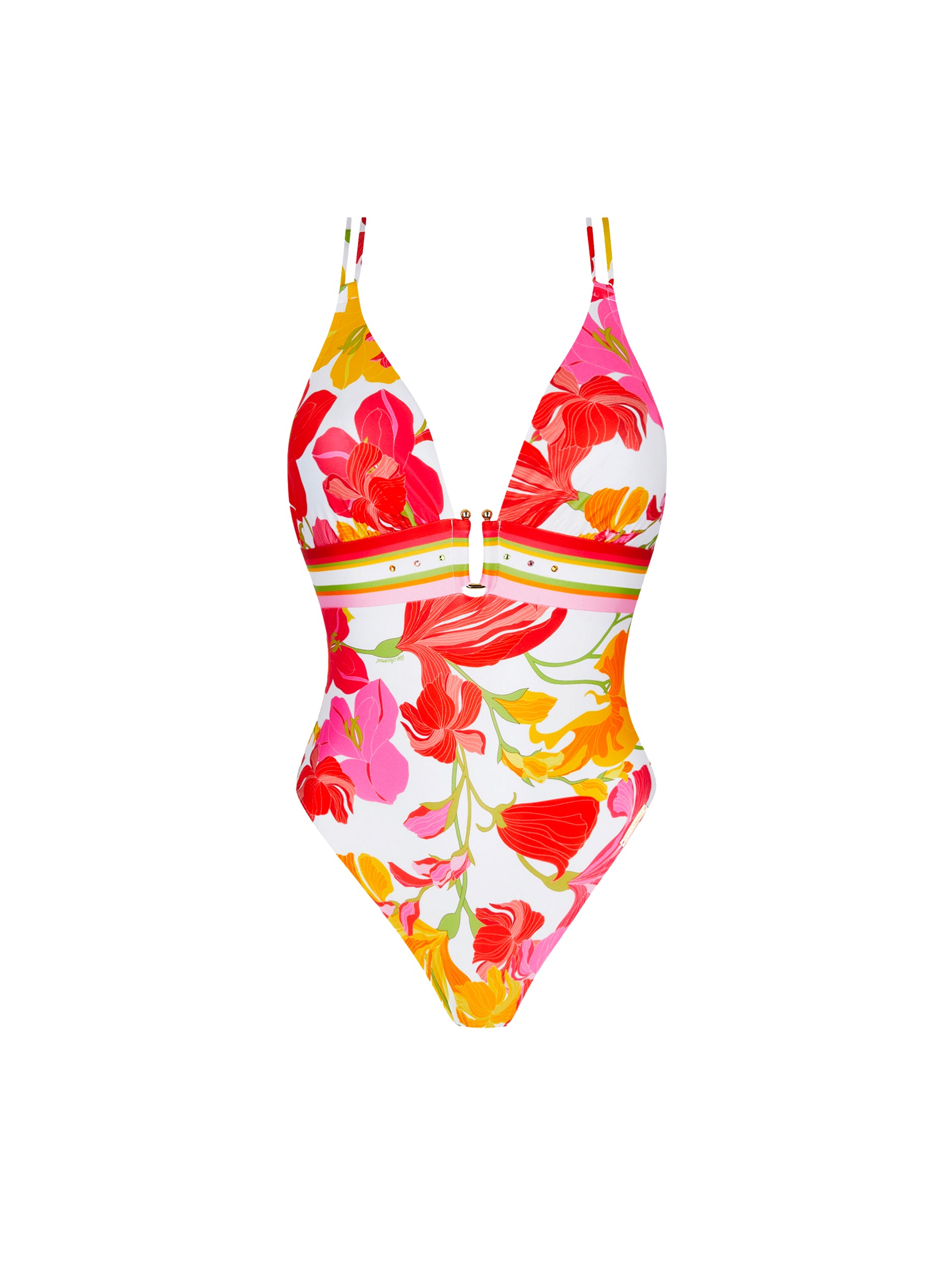 Envolée Florale printed one-piece swimming costume - Floral Bouquet