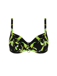Haut de bikini balconnet Fleurs de Nuit imprimé - Nuit Luciole