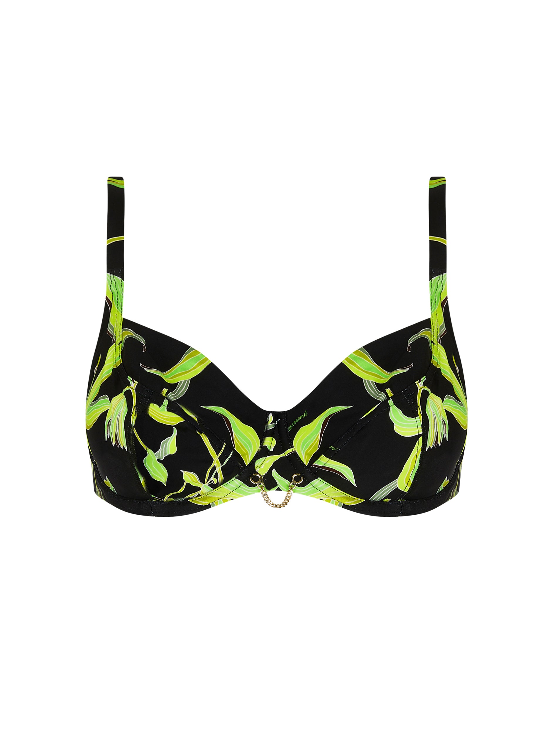 Haut de bikini balconnet Fleurs de Nuit imprimé - Nuit Luciole