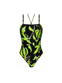 Fleurs de Nuit printed one-piece swimming costume - Nuit Luciole