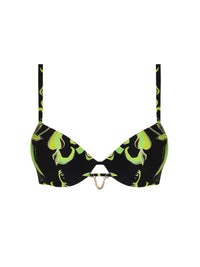 Fleurs de Nuit printed balconnet bikini top - Nuit Luciole