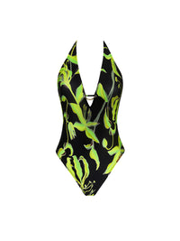 Maillot une pièce Fleurs de Nuit imprimé - Nuit Luciole