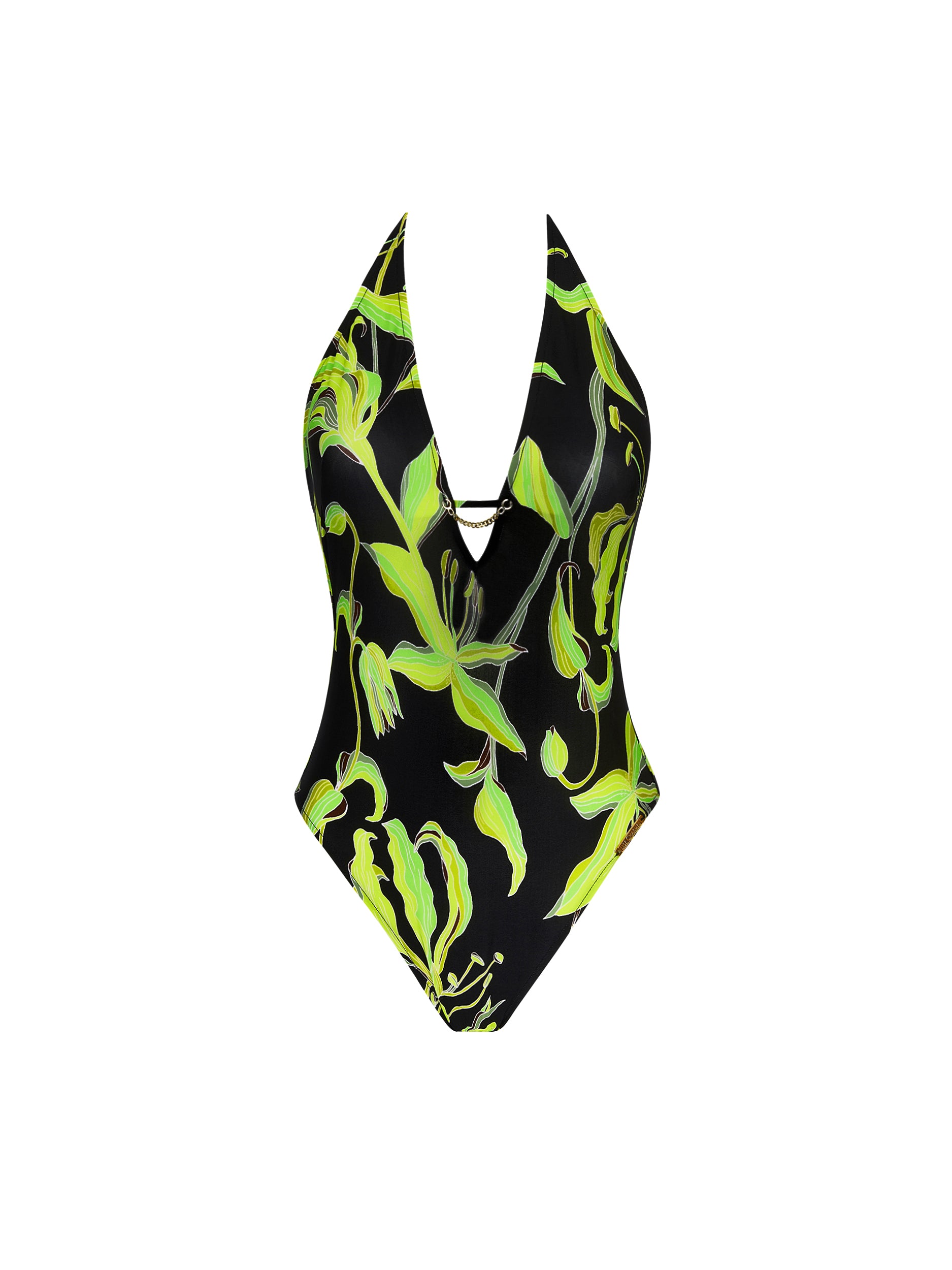 Maillot une pièce Fleurs de Nuit imprimé - Nuit Luciole