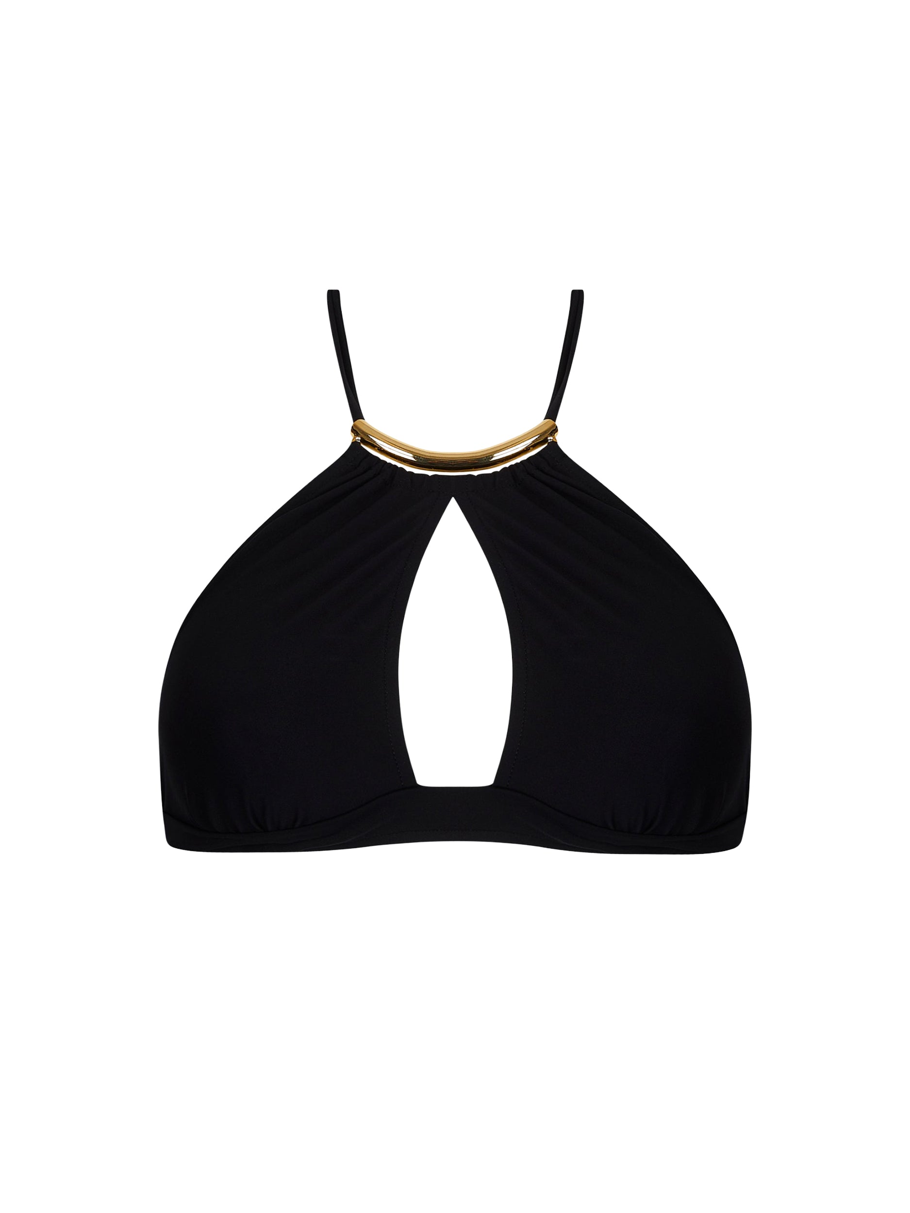 Haut de bikini échancré Pure Élégance - Noir Élégance