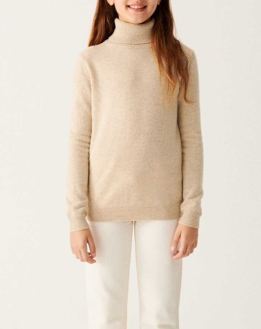 Pull col roulé en laine et cachemire - Loup