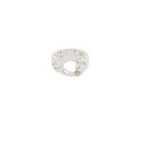 Bague en argent et or jaune sertie de diamant - Argent & Diamant
