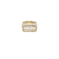 Yellow gold ring - Crystal